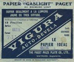 Papiers gaslight Vigura [source web www.delcampe.net]