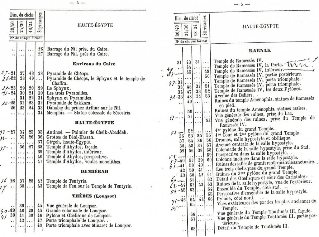 Bonfils, un photographe en Orient - extrait du catalogue de 1876